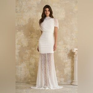 NWT Miss Rosier White Lace Dress XS